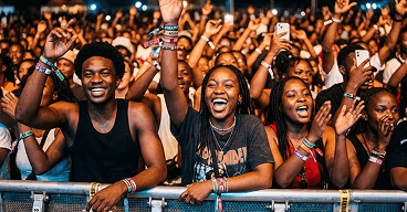 Crowd of attendees at a live event